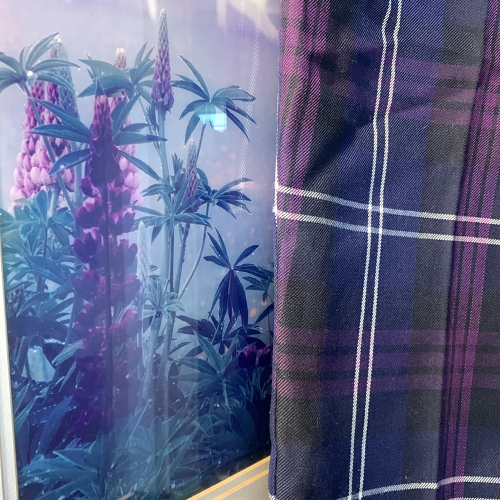 John Morrison Kiltmakers 34L tartan plaid purple & blue pants. NWT!! - Picture 5 of 8